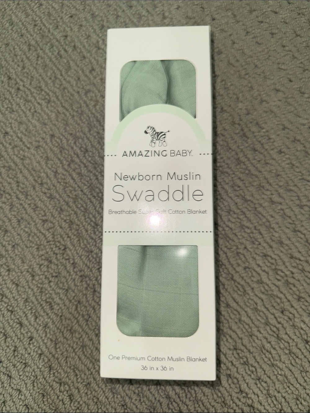 Amazing Baby Newborn Muslin Swaddle - Mint Green